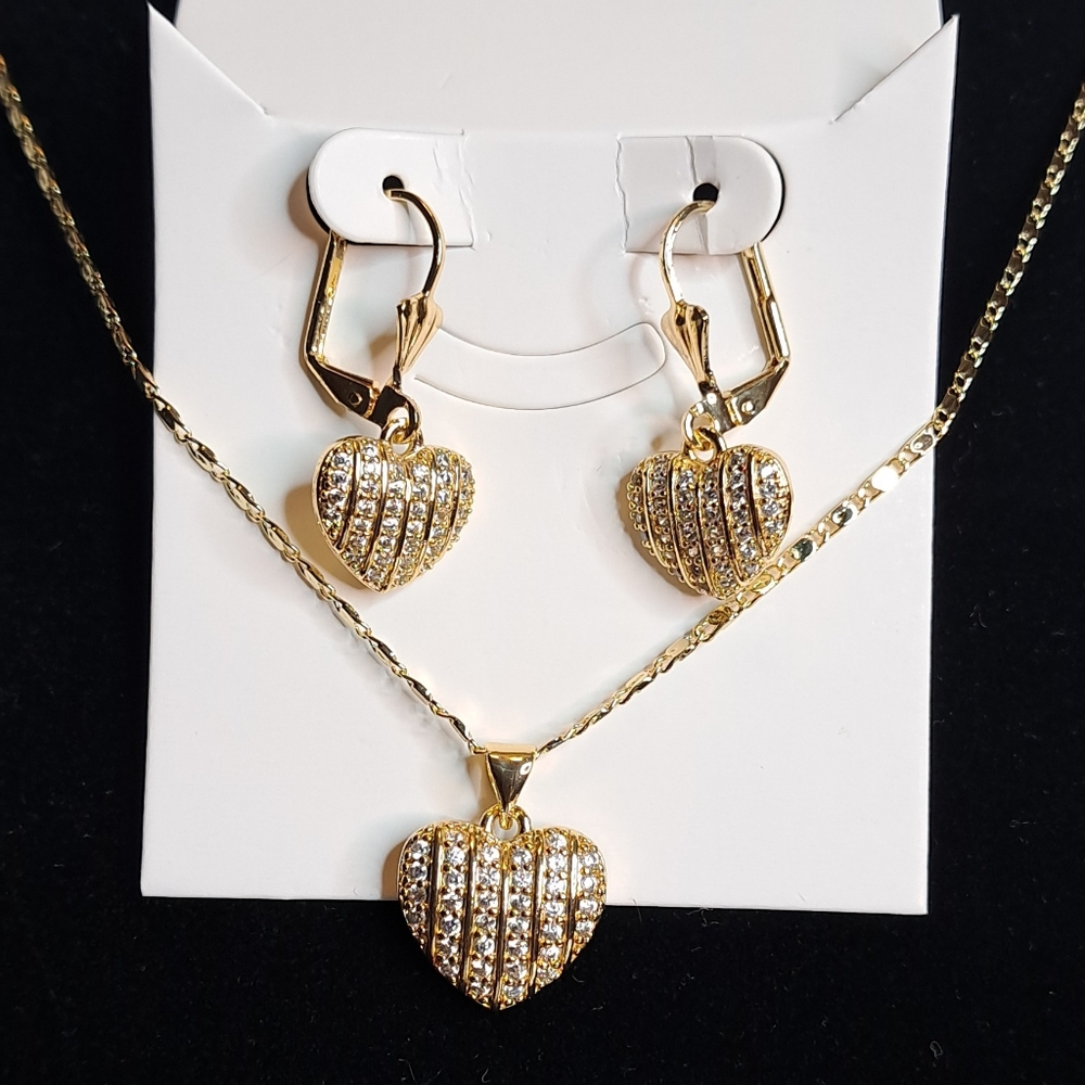 Bound to You, Heart Necklace & Earring Set